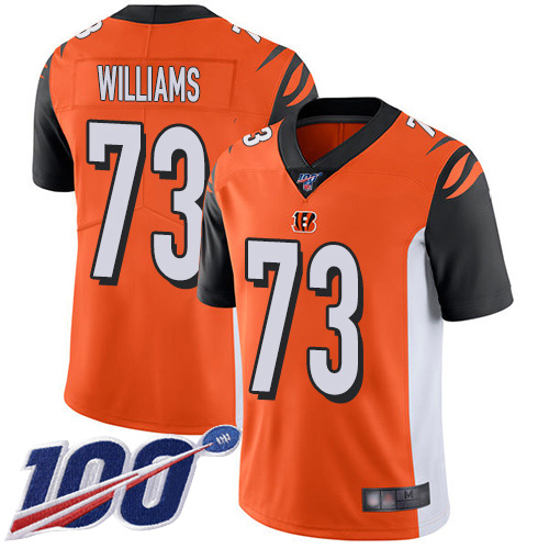 Cincinnati Bengals Limited Orange Men Jonah Williams Alternate Jersey NFL Footballl 73 100th Season Vapor Untouchable